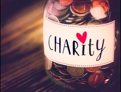 Charity donation jar 2